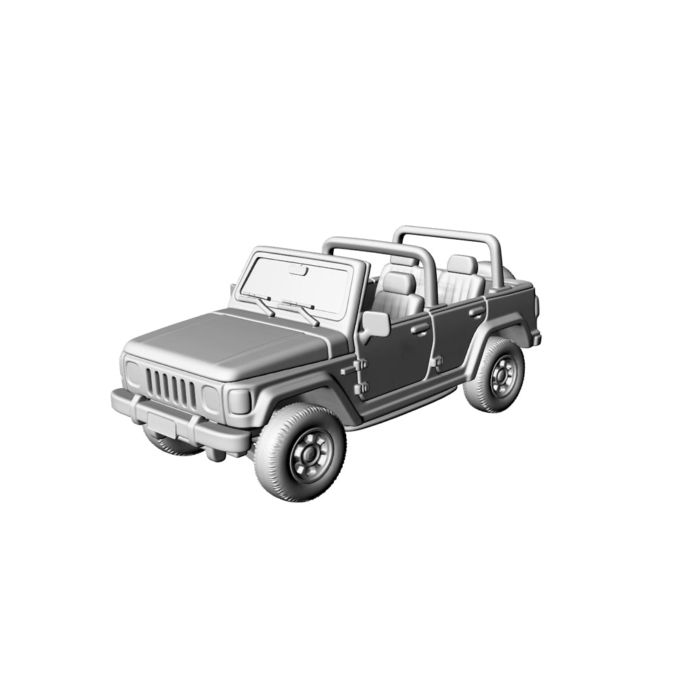 MRY-SFW LYTA207 3D Printed Adult Open-Top Beach Sightseeing Cart Miniature Outing Scene Model