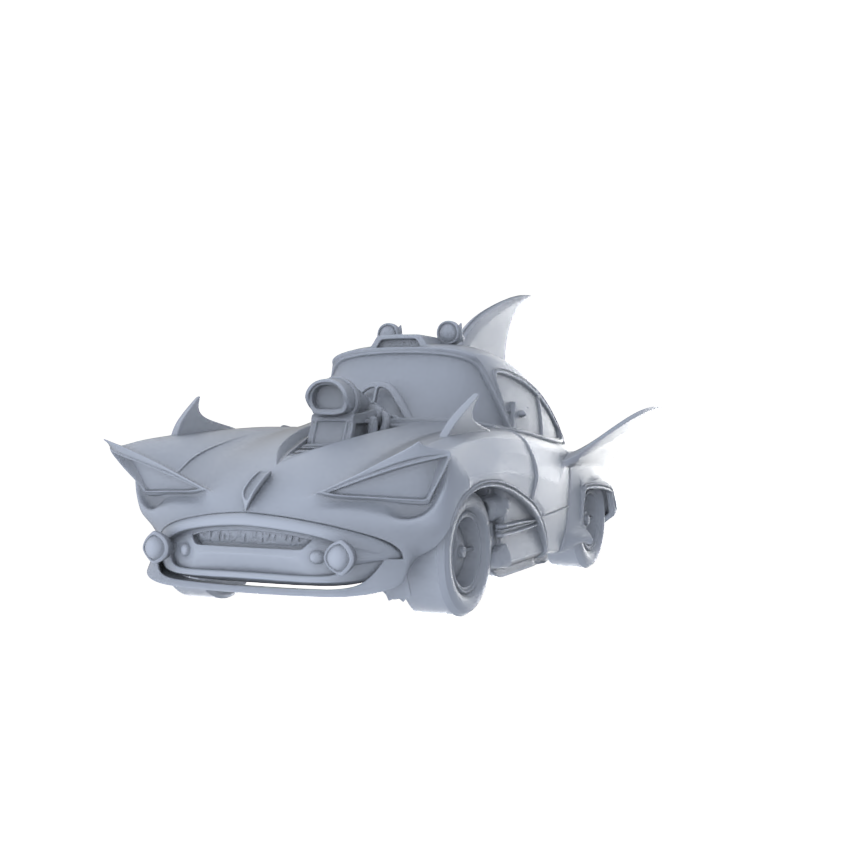 MRY-SFW LYTA215 Shark-Finned Post-Apocalyptic Car Collectible Resin Vehicle for Hobby Painters