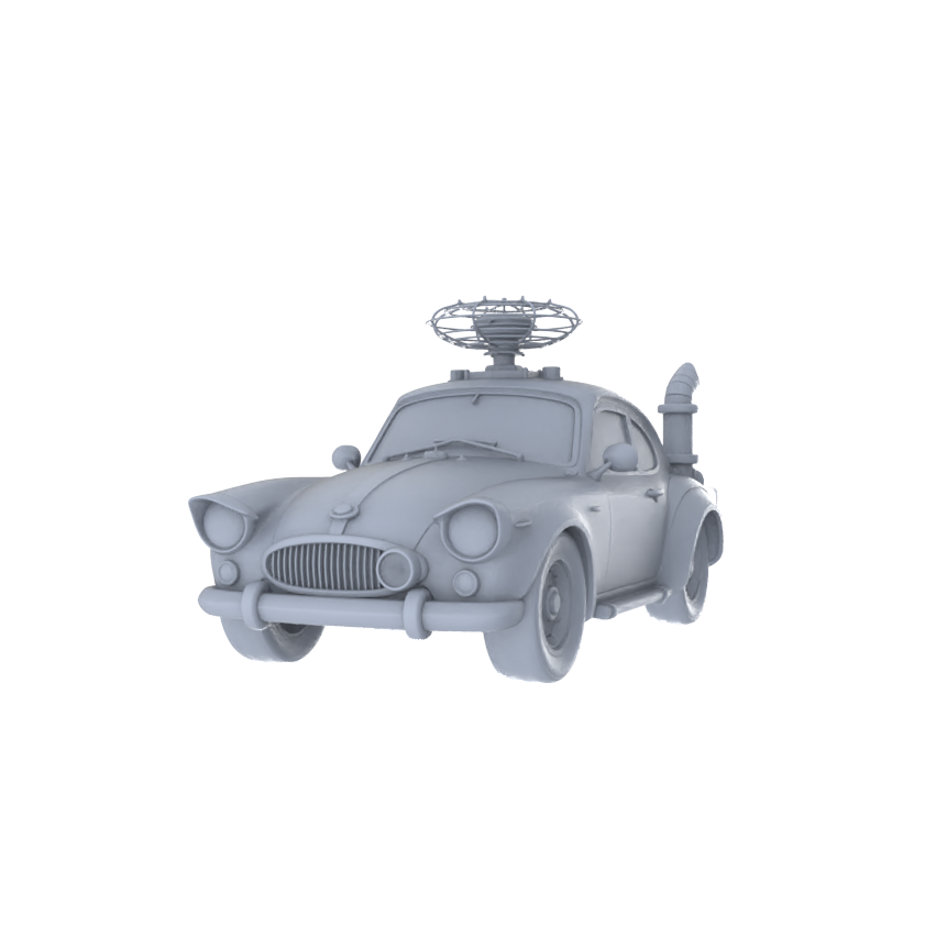 MRY-SFW LYTA216 Customizable Retro Hover Car Retro-Futurism – LCD 3D printed resin model kit, image 1
