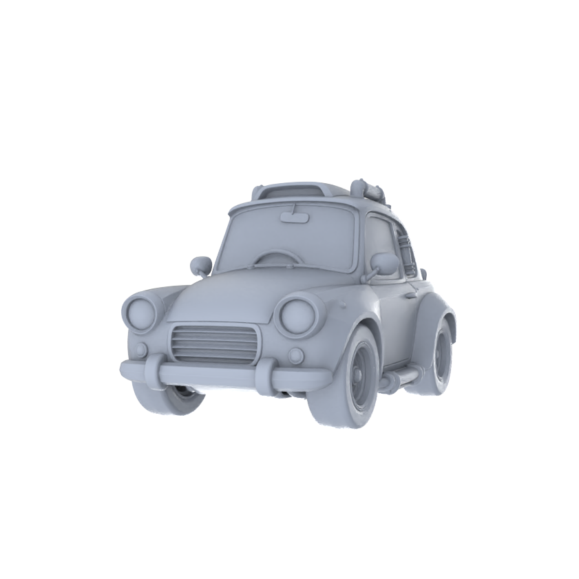 MRY-SFW LYTA218 Unpainted Retro Off-Road Car Adventure Vehicle for Diorama Wargaming