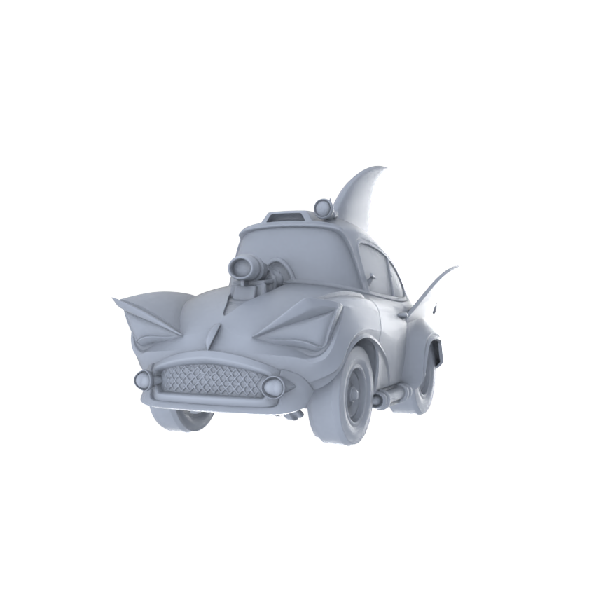MRY-SFW LYTA219 Mad Max Style Shark Car Unpainted Miniature Painting Diorama Building