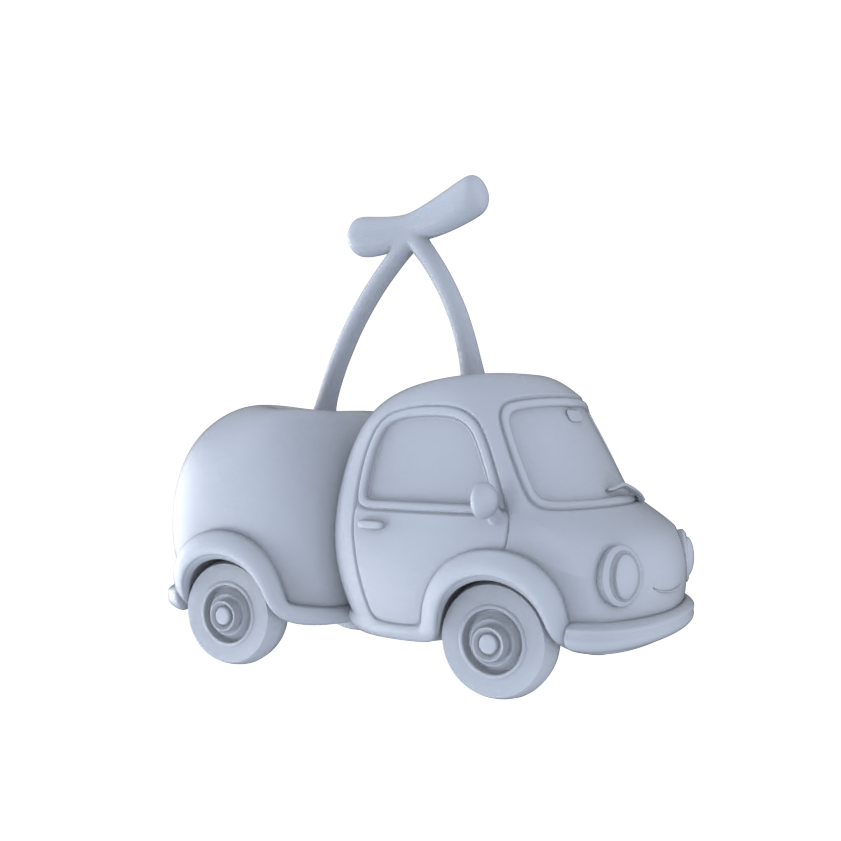 MRY-SFW LYTA222 Unpainted Cherry Car Model Creative Fruit Vehicle Diorama Scene Prop Miniature