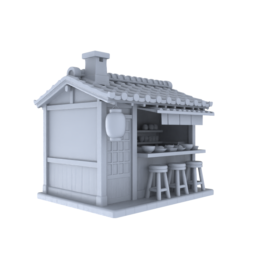 MRY-SFW LYTB025 Miniature Scene Model Japanese Style Machiya Detached Single Story Japanese Restaurant
