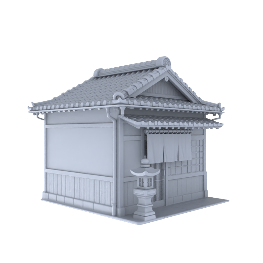 MRY-SFW LYTB028 Miniature Scene Model Japanese Style Machiya Traditional Wooden Single Layer Shop Street Corner Shop
