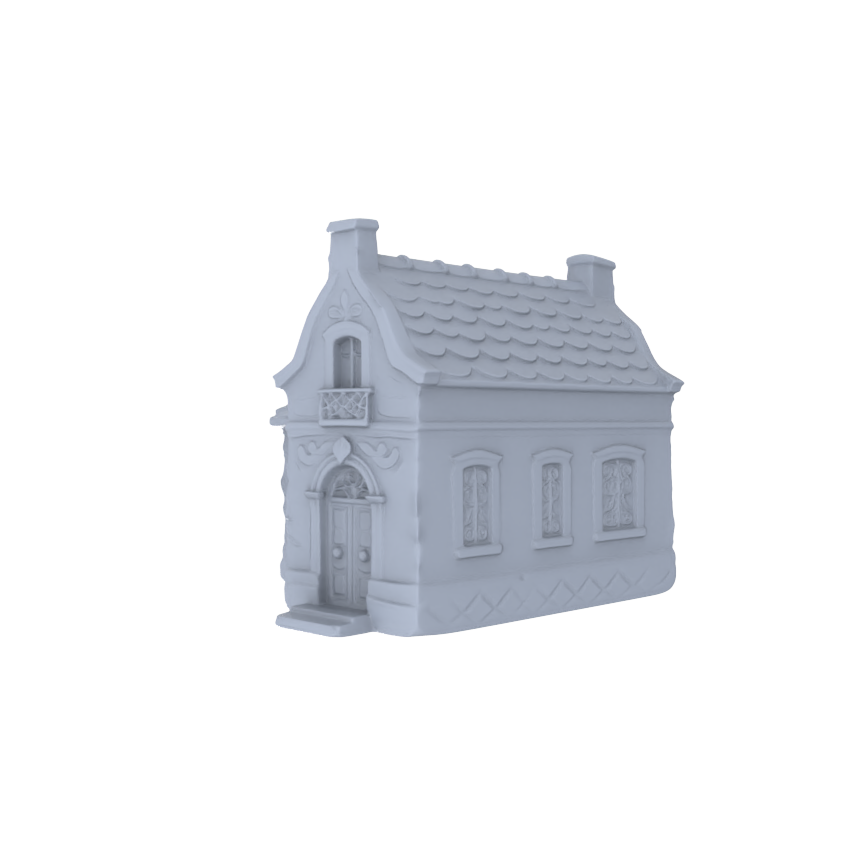 MRY-SFW LYTB001 Miniature Diorama Model Fauvist Miniature Model Fairy Tale Spanish Architectural Building