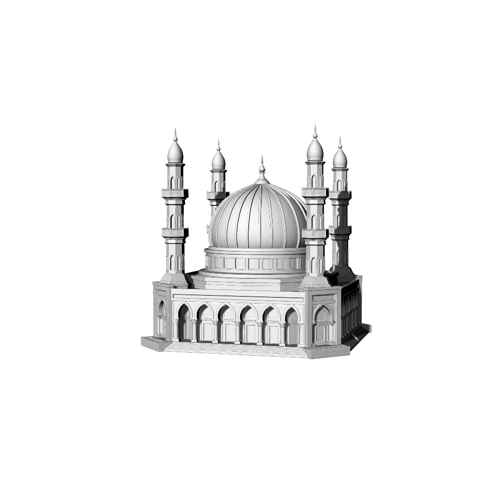 MRY-SFW LYTB075 Miniature Scene Model Middle Eastern City Building Islamic Style Ancient Castle Auditorium