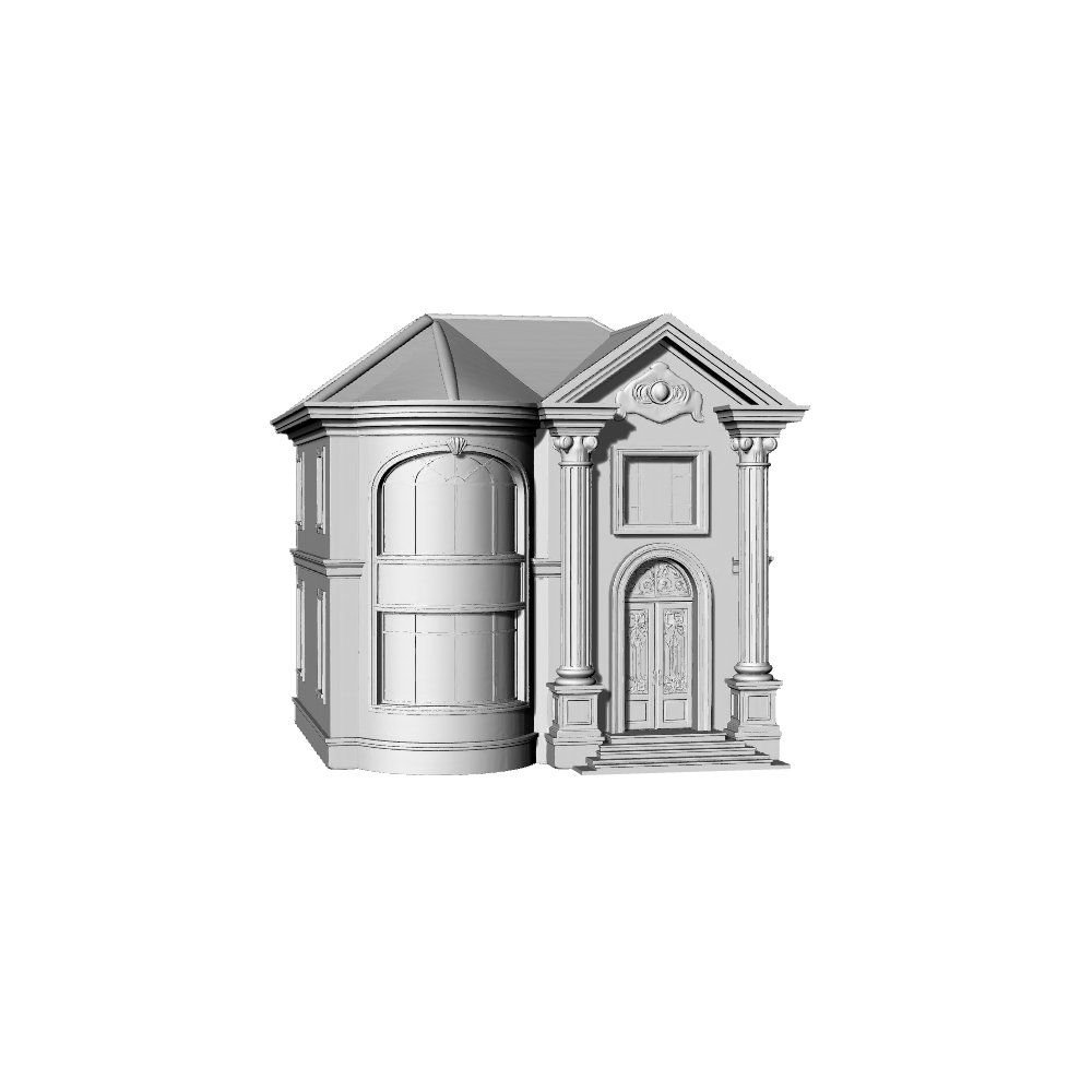 MRY-SFW LYTB128 Miniature Scene Model European Luxury Single Family Villa Classical Palace Style Building