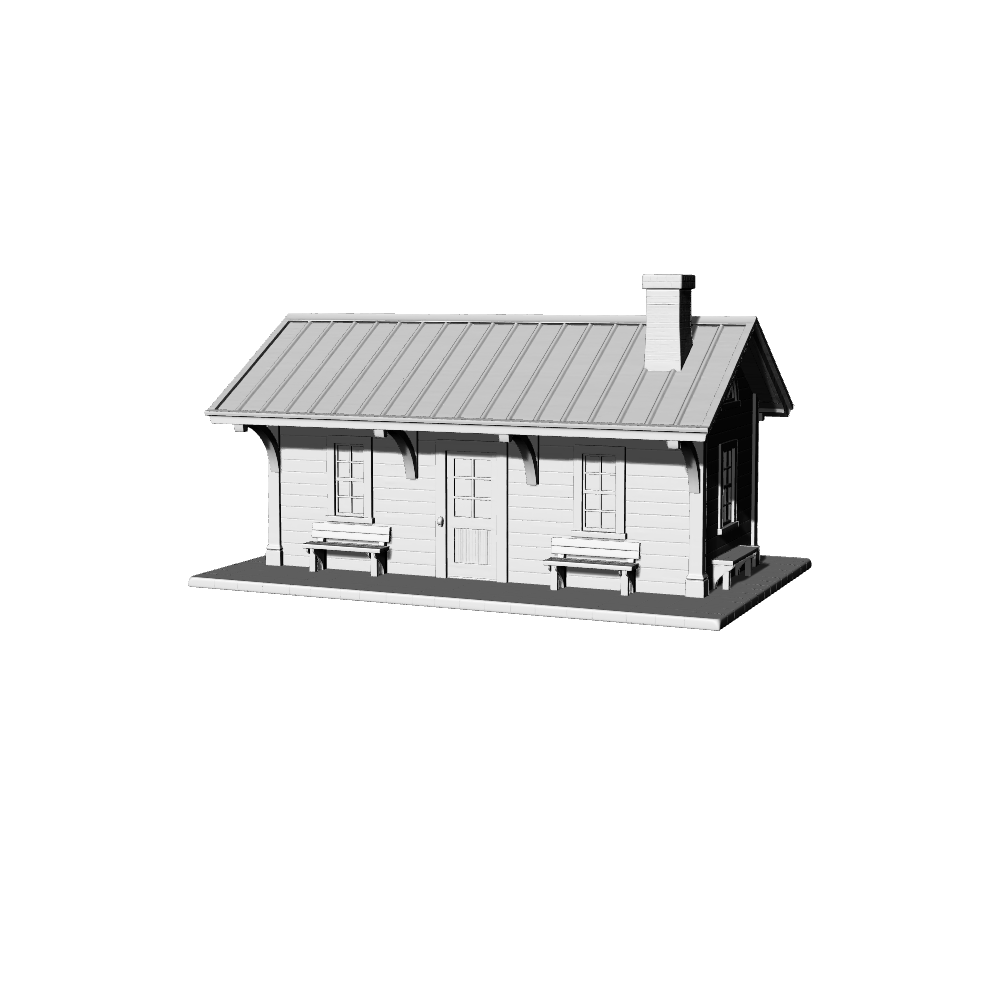 MRY-SFW LYTB158 Miniature Scene Model American Country Train Station Building Train Model Railway Building