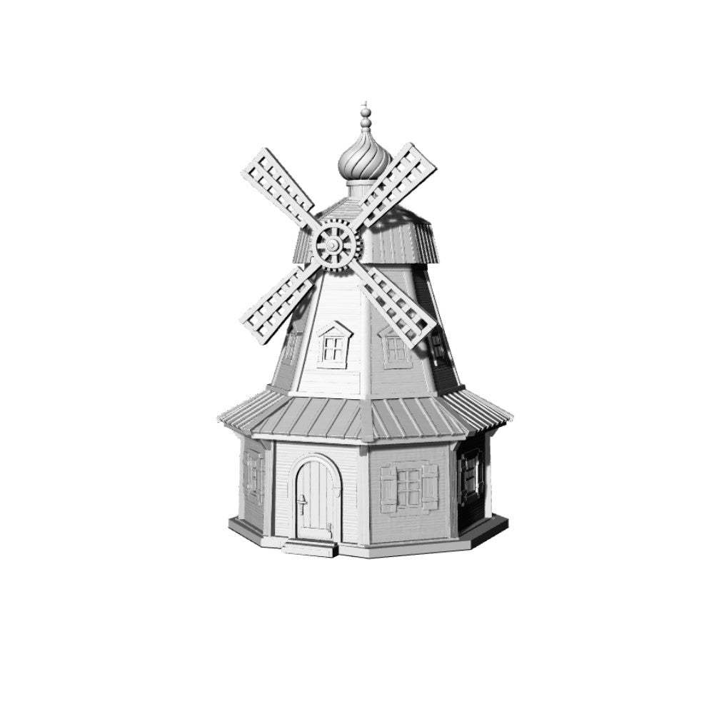 MRY-SFW LYTB184 Miniature Scene Building Model Russian Pastoral Style Tower Windmill Building Model