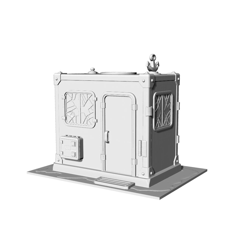 MRY-SFW LYTB229 3D Printed Post-Apocalyptic Container Server Room Shelter Tabletop Wargaming Terrain
