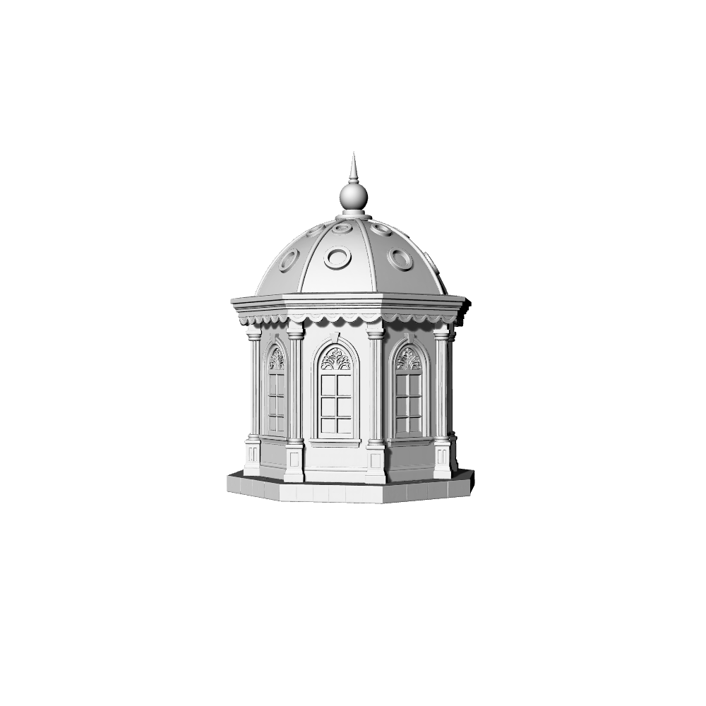 MRY-SFW LYTB333 Miniature Scene Building Model Rococo Style Palace Viewing Pavilion Classical Gorgeous Ornament