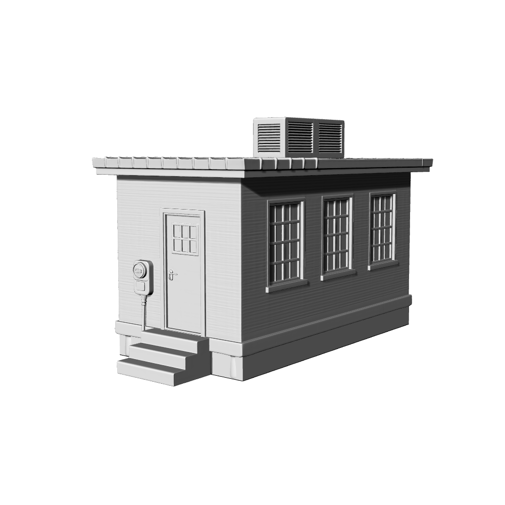 MRY-SFW LYTB366 Miniature Scene Building Model American Industrial Style Single Storey Auxiliary Building