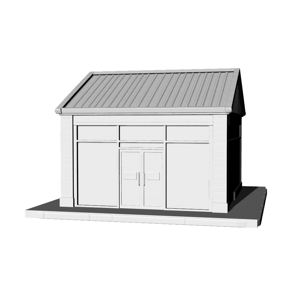MRY-SFW LYTB435F Miniature Scene Building Model Modern Japanese Minimalist Single Bank