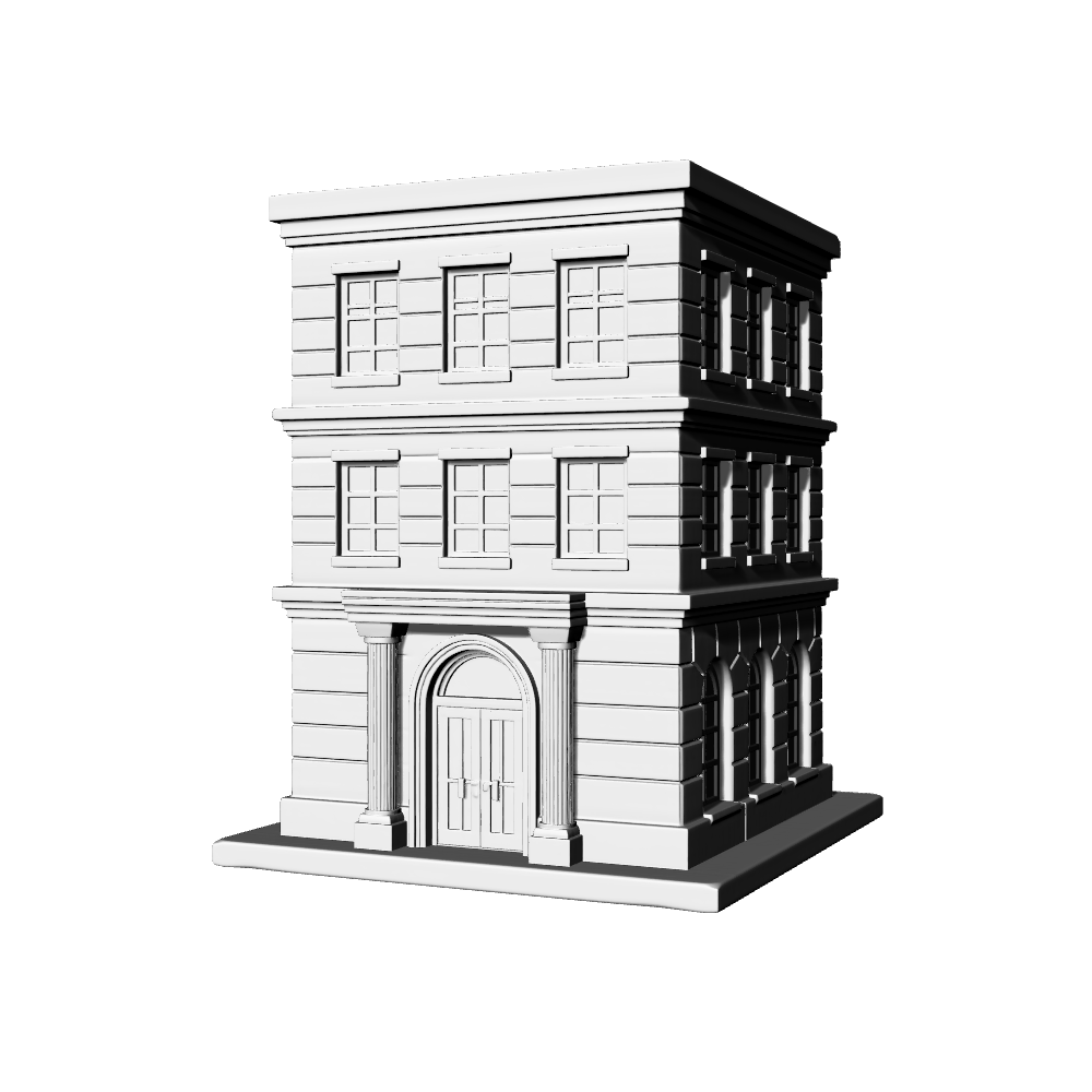 MRY-SFW LYTB436C Miniature Scene Building Model Neoclassical European Classical Single Bank