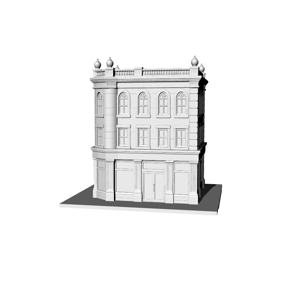 MRY-SFW LYTB436D Miniature Scene Building Model Neoclassical European Classical Single Bank