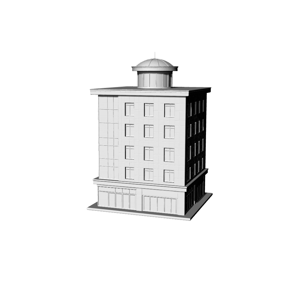 MRY-SFW LYTB453C Miniature Scene Building Model Modern Minimalist Financial Building Model Bank Building Ornament