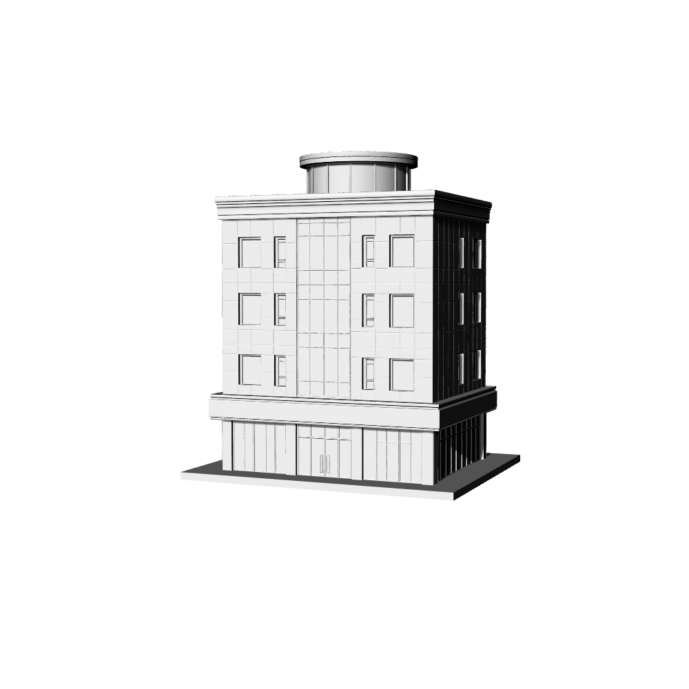 MRY-SFW LYTB453D Miniature Scene Building Model Modern Minimalist Financial Building Model Bank Building Ornament