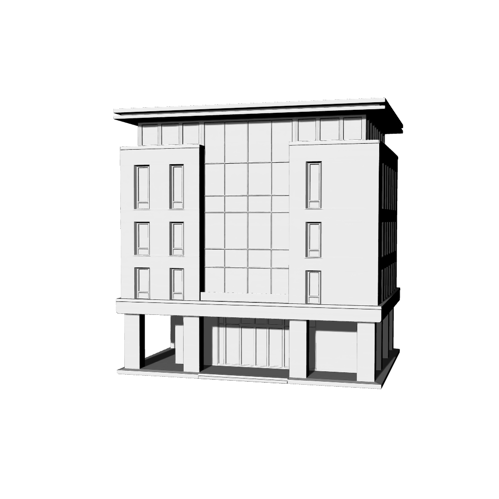 MRY-SFW LYTB453F Miniature Scene Building Model Modern Minimalist Financial Building Model Bank Building Ornament