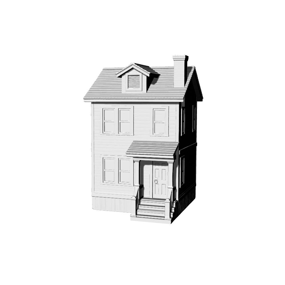 MRY-SFW LYTB462C Miniature Scene Building Model American Two Story Single Family Cottage Rural Residence