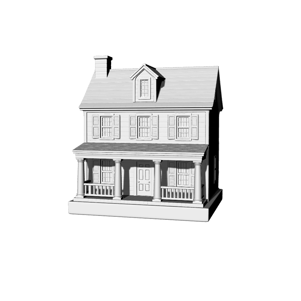 MRY-SFW LYTB462E Miniature Scene Building Model American Two Story Single Family Cottage Rural Residence