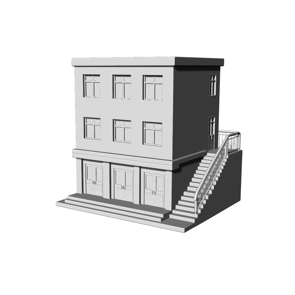 MRY-SFW LYTB463A Miniature Scene Building Model Modern Chinese Simple Style Town Street Facing Building Bank Building