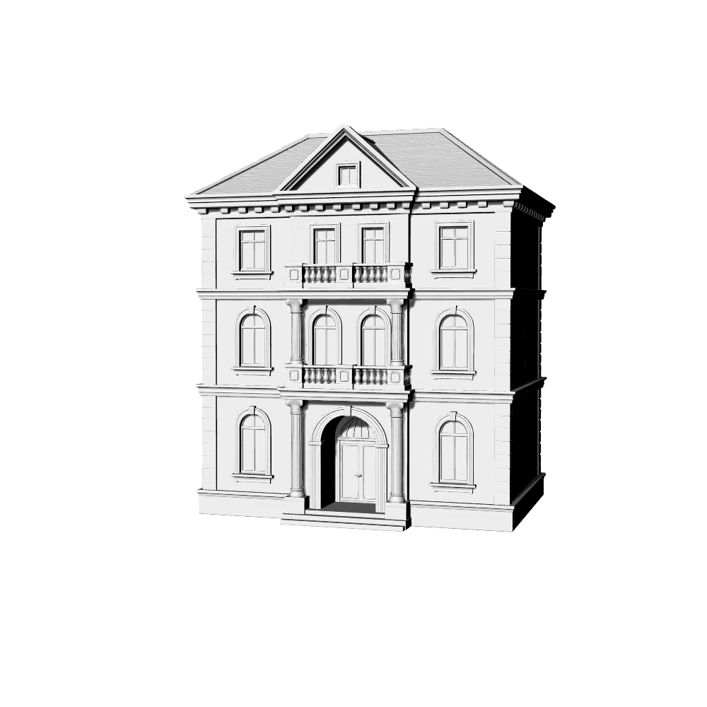 MRY-SFW LYTB469C Miniature Scene Building Model European Classical Urban Architecture French Retro Single Building Model Ornament