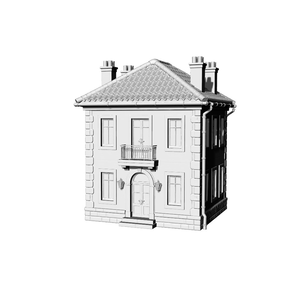 MRY-SFW LYTB469F Miniature Scene Building Model European Classical Urban Architecture French Retro Single Building Model Ornament