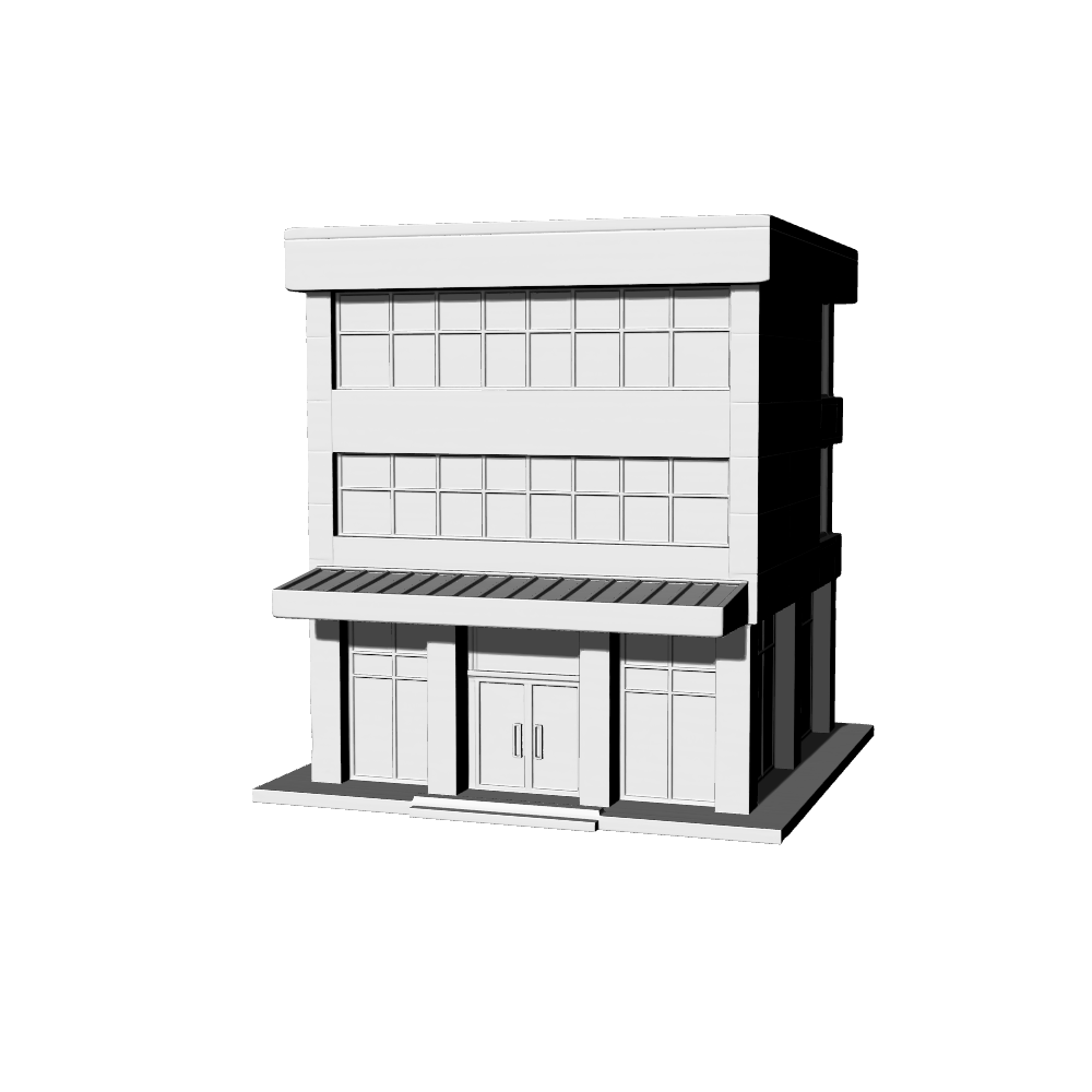 MRY-SFW LYTB471A Miniature Scene Building Model Modern Simple Style Commercial Building Model Ornament