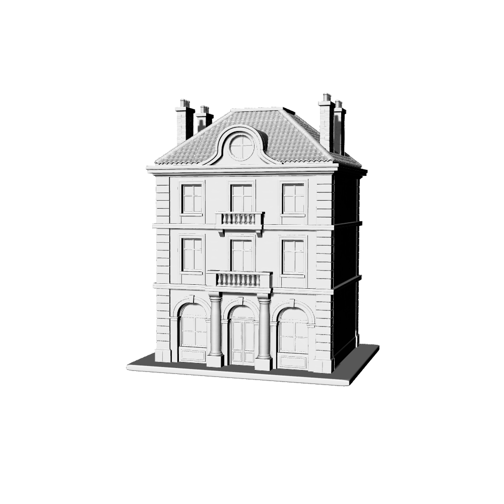 MRY-SFW LYTB473C Miniature Scene Building Model European Classical Financial Building Model Ornament