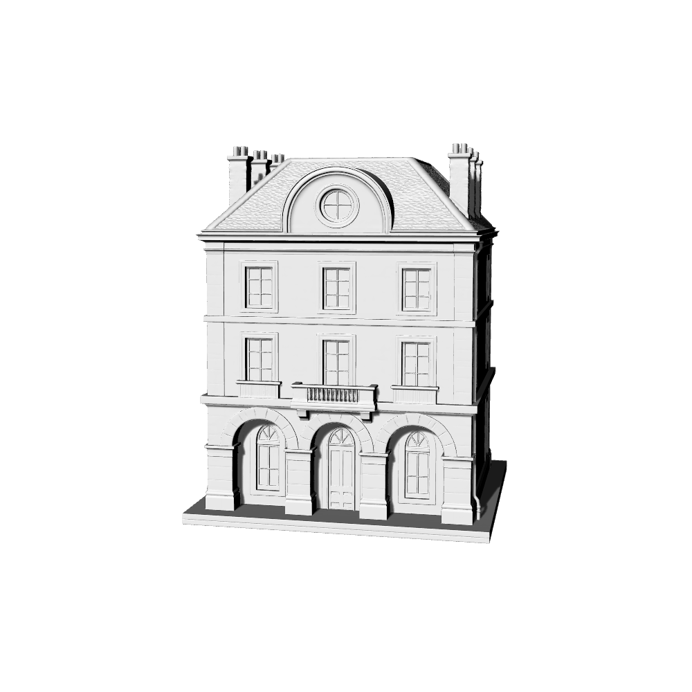 MRY-SFW LYTB473D Miniature Scene Building Model European Classical Financial Building Model Ornament