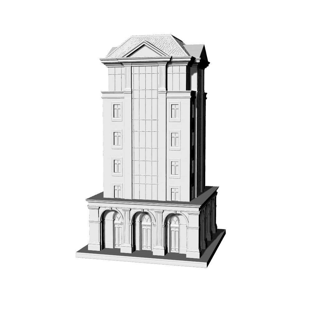 MRY-SFW LYTB496 Miniature Scene Building Model Neoclassical Style Landmark High Rise Public Building Sand Table Ornament