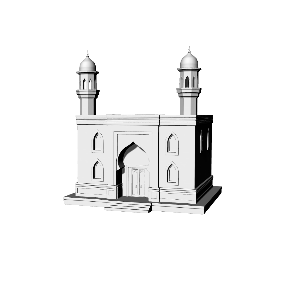 MRY-SFW LYTB501B Miniature Scene Building Model Persian Islamic Architecture Mosque 3D Printing Model