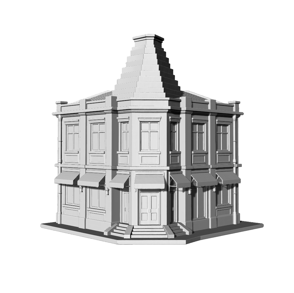 MRY-SFW LYTB511A Miniature Scene Building Model French Neoclassical Style Three Story Single Villa Building Ornament