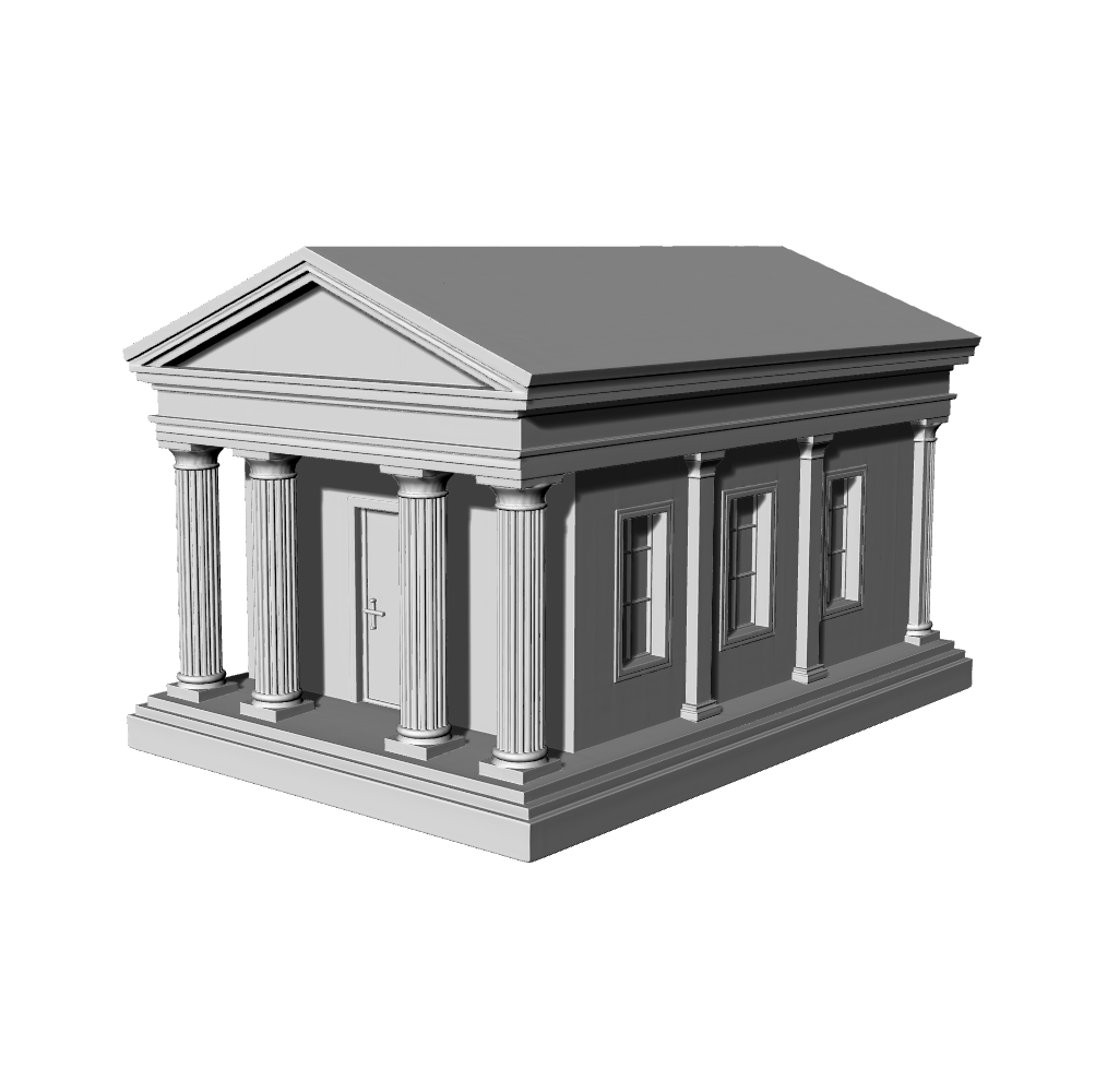 MRY-SFW LYTB512 Miniature Scene Building Model Tuscan Mediterranean Style Single Residential Townhouse Building