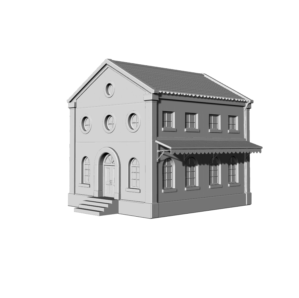 MRY-SFW LYTB514 Miniature Scene Building Model British Medieval Retro Tudor Style Single Building