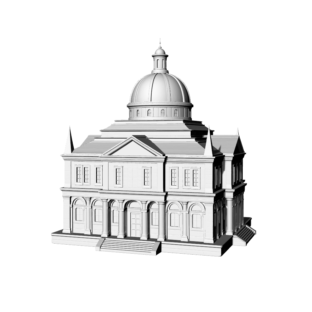 MRY-SFW LYTB515C Miniature Scene Building Model Persian Islamic Architecture Mosque 3D Printing Model