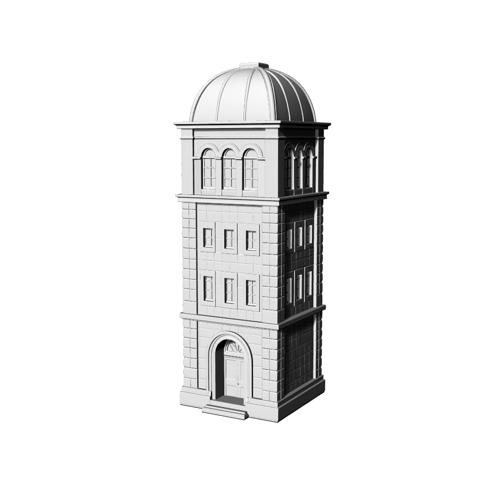 MRY-SFW LYTB517A Miniature Scene Building Model European Neoclassical Corner Building 3D Printing Model