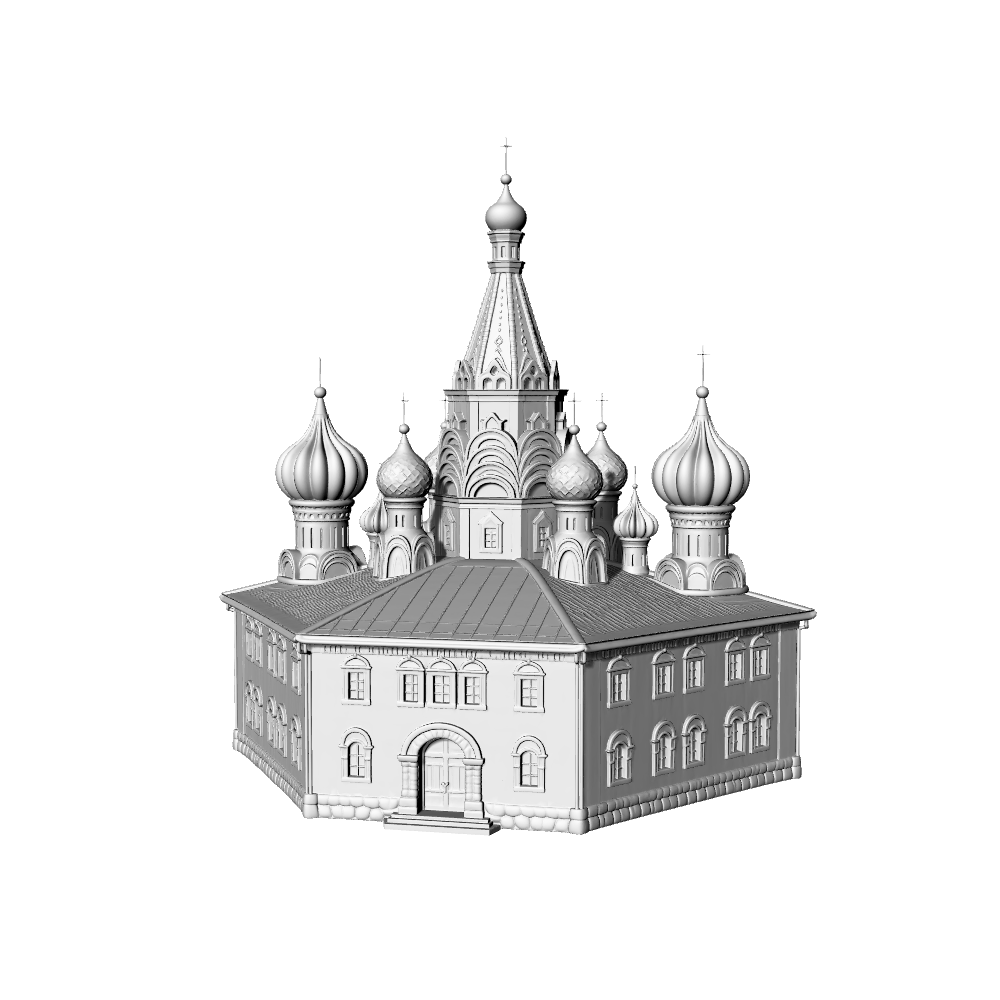 MRY-SFW LYTB563B Miniature Scene Building Model Multi Dome Orthodox Church Building Model Sand Table Scene Ornament 3D Printed Model