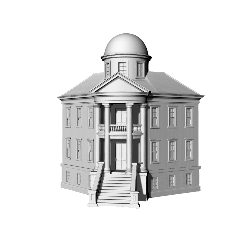 MRY-SFW LYTB568B Miniature Scene Building Model European Neoclassical Manor Villa Model Desktop Miniature Scene 3D Printed Model