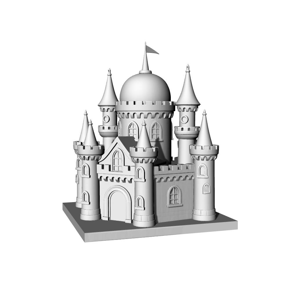 MRY-SFW LYTB655B European Fairy Tale Castle Dream Castle Building Miniature Scene Building Model 3D Printing Model