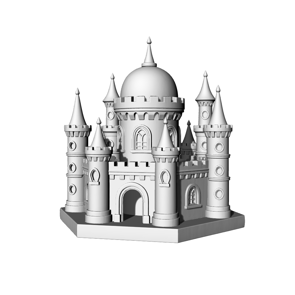 MRY-SFW LYTB655C European Fairy Tale Castle Dream Castle Building Miniature Scene Building Model 3D Printing Model