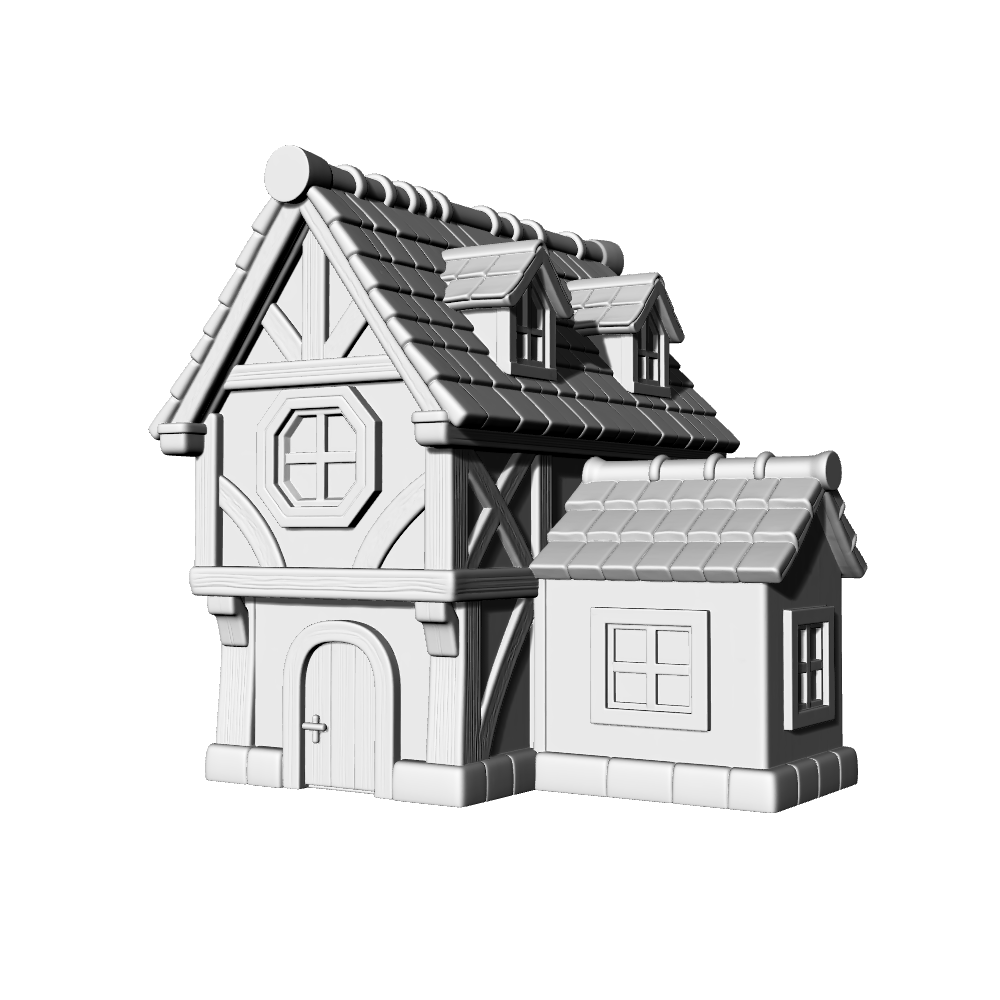 MRY-SFW LYTB656B European Tudor Style Fairy Tale Cute Building Miniature Scene Building Model Desktop Ornament Dream Ornament 3D Printing Model