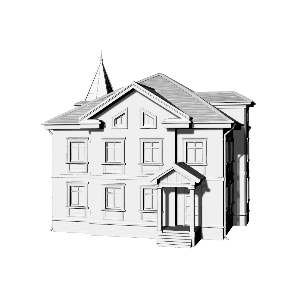 MRY-SFW LYTB667B Russian Style Two Story Folk House Sand Table Miniature Model Wooden Carved Villa Miniature Scene Building Model 3D Printing Model