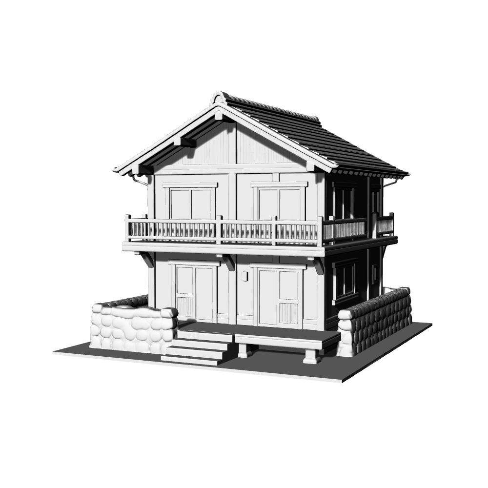 MRY-SFW LYTB677B Miniature Scene Building Model Japanese Landscape Architecture Machiya Miniature Model 3D Printing Model