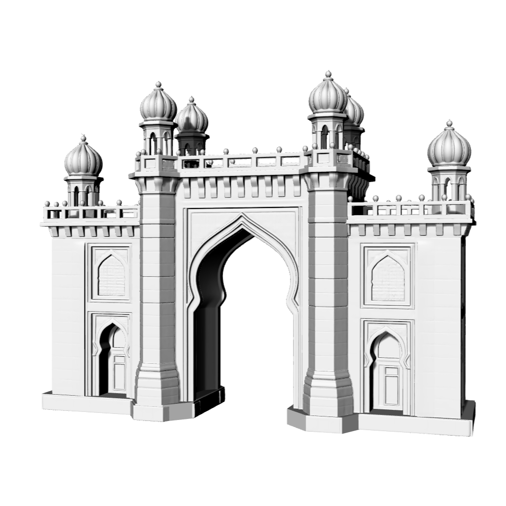 MRY-SFW LYTB706B Miniature Scene Building Model Indian Landmark Building India Mumbai Gateway Of India Gate Building Model 3D Printing Model
