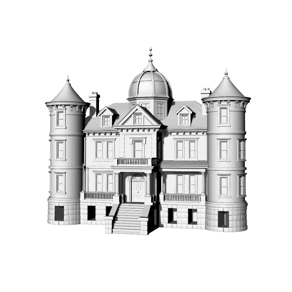 MRY-SFW LYTB711A Miniature Scene Building Model European Medieval Defense Tower Sand Table Building Model 3D Printing Model