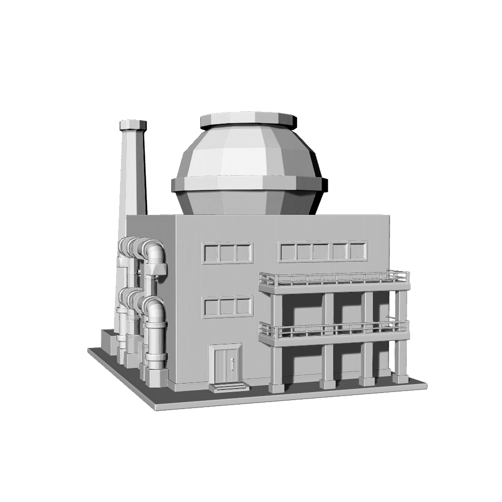 MRY-SFW LYTB712F Miniature Scene Building Model Industrial Style Small Factory Building Model Sand Table Scene Miniature Ornament 3D Printing Model