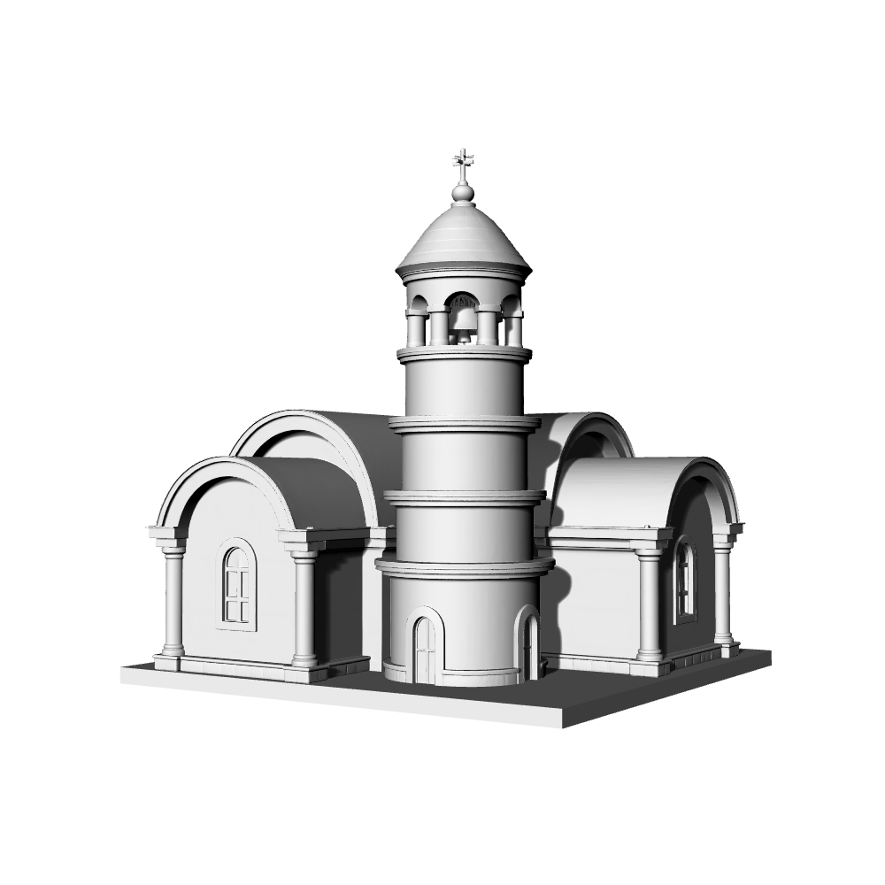 MRY-SFW LYTB717B Miniature Scene Building Model Islamic Style Mosque Dome Miniature Building Model Desktop Ornament 3D Printing Model