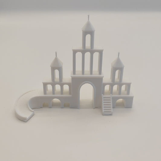 SSMODEL LYTP004B 1/L 1/M European Style Castle Complex Landscape Decoration Miniature Factory Building Military Car Railroad Track Accessory Props Diorama Scenery