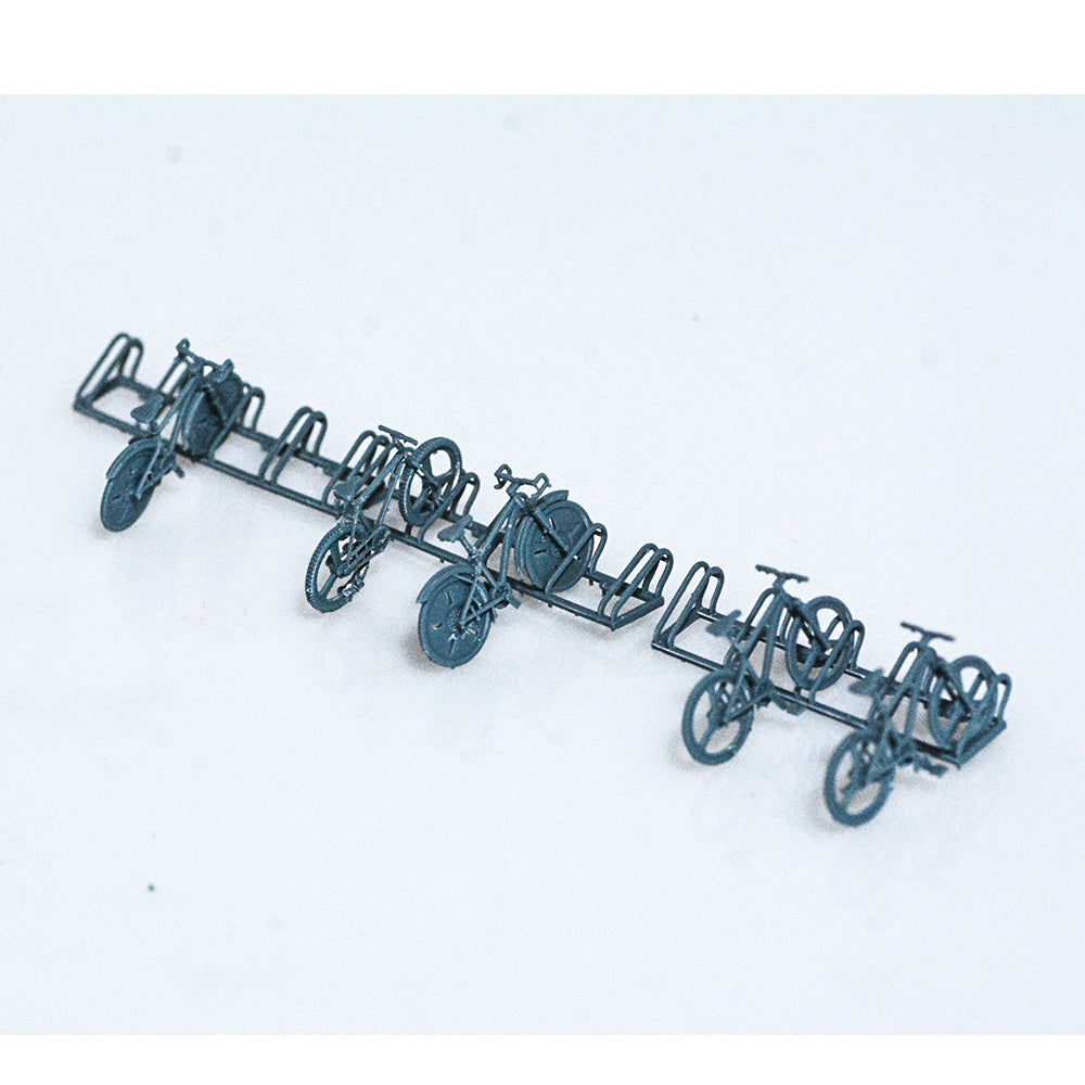Yao's Studio LYTS042 Bicycles 5pcs Bikes Parking Racks Model Trains Layout